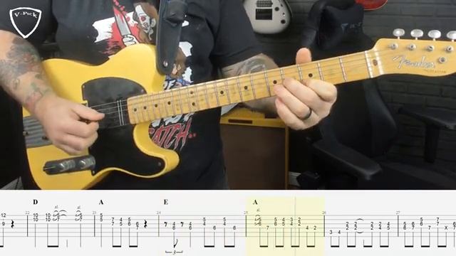 Blues Guitar Solo in A(tab)