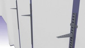 Монтаж лотка на полку