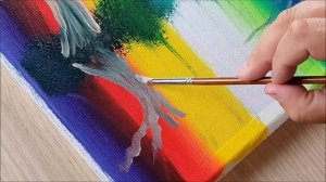 ПРОСТАЯ ПОКРАСКА - Для детей и взрослых! Живопись акриловыми красками! Шаг за шагом!