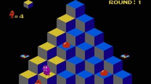 Q-bert (NES) Gameplay