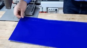 Подгибка ПВХ ткани при производстве тентов