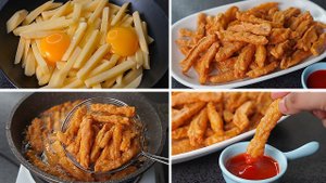 Картофель фри с яйцом, Рецепт закусок из яиц - Рецепты быстрого завтрака