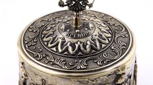 Подарочная сахарница из бронзы с панорамой московского Кремля