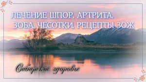 ЛЕЧЕНИЕ ШПОР, АРТРИТА, ЗОБА, ЧЕСОТКИ, РЕЦЕПТЫ ЗОЖ