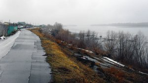 Река Катунь и село Верх-Обское.