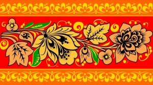 Красная Хохлома Узоры Цветы Background footage 4K VJ Loops VJ Blik