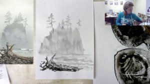 Пейзаж суми-э