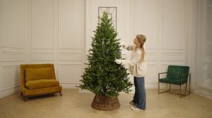 Meribel 100% литая елка со встроенной гирляндой LED