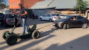 Электроскутер Антилопа буксировка авто