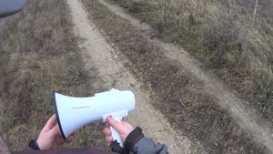 Рупор мегафон громкоговоритель с аккумулятором, записью до 4 минут РМ-14СЗА