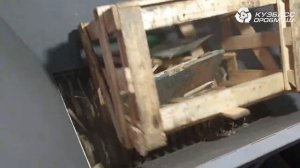 Промышленный шредер ТИТАН 450 перерабатывает древесину