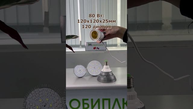 Фитолампа для растений/цоколь Е27/полный спектр/50, 80, 100 Вт #фитолампа #распаковка #обзор