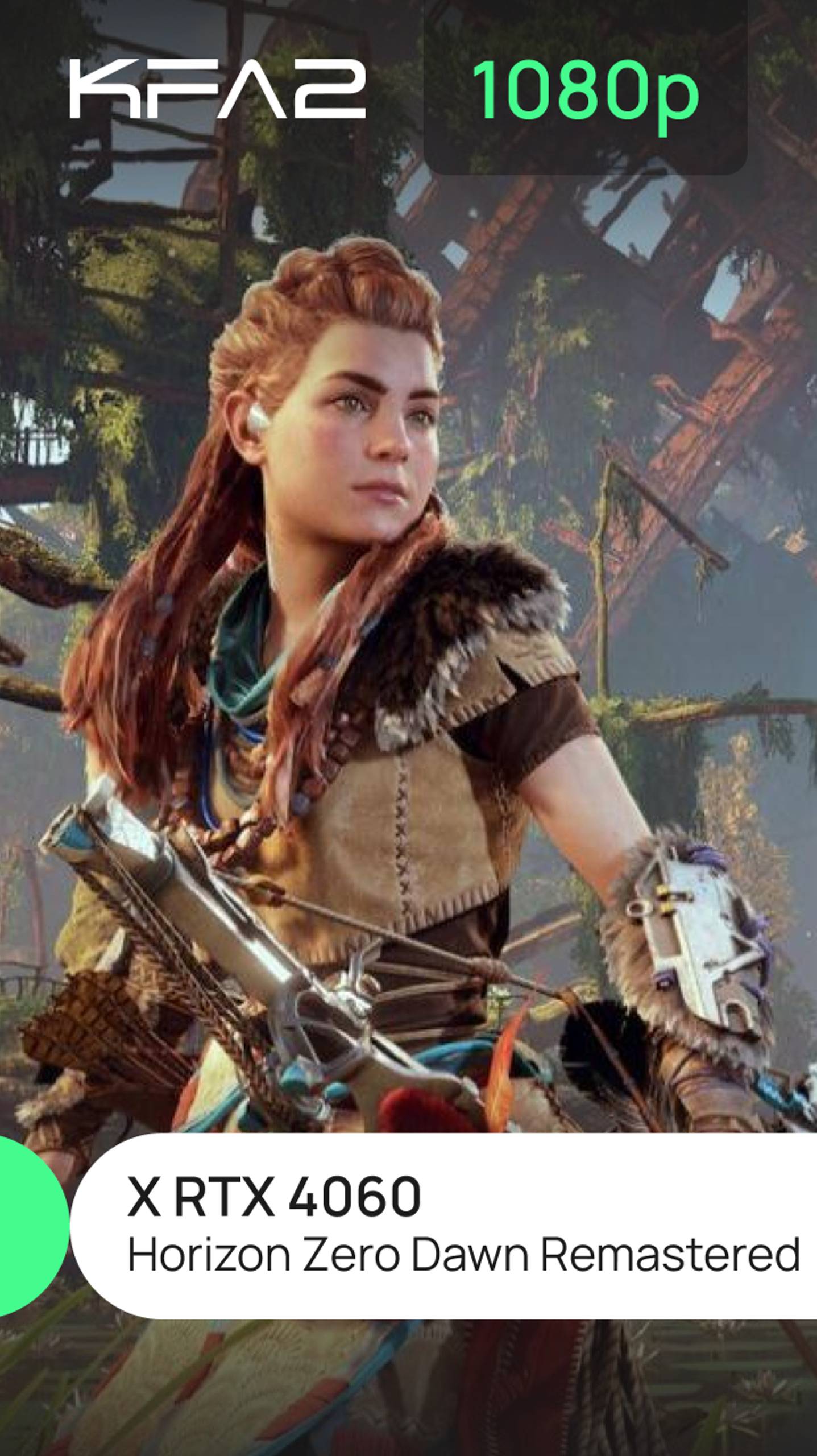 Horizon Zero Dawn Remastered | KFA2 X GeForce RTX 4060 Black | 1080p (Full HD) разрешение