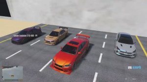 Subaru Impreza WRX STI vs Mitsubishi Lancer Evo X vs Kia Stinger GT vs Lexus GS350 F гонка GTA 5,