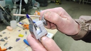 Заточка радиальных ножей ледобура на заточном станке Рыбак-2