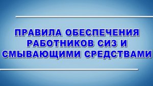 Учебный фильм по охране труда "Средства индивидуальной защиты (СИЗ) и смывающие средства" (2024)