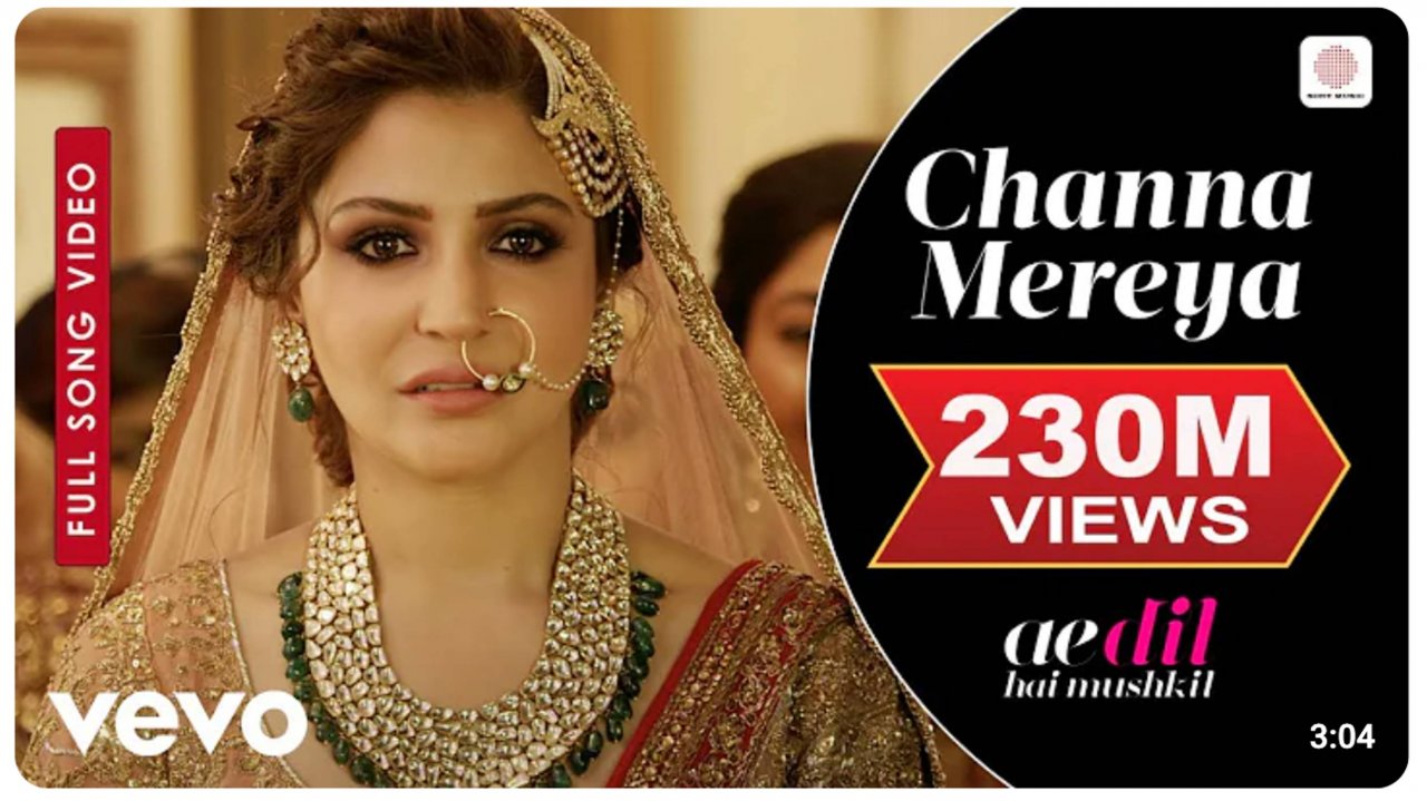 Channa Mereya - Полное видео Channa Mereya - Адхам_Ранбир Капур, Анушка_Ариджит Сингх_Притам_Каран смотреть онлайн