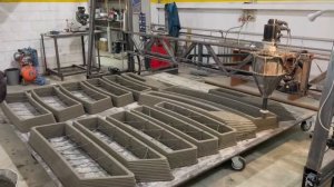 Печать бетоном строительным 3D принтером