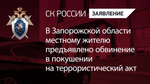 В Запорожской области местному жителю предъявлено обвинение в покушении на террористический акт