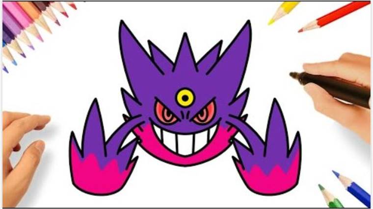 КАК НАРИСОВАТЬ МЕГА ГЕНГАРА / MEGA GENGAR