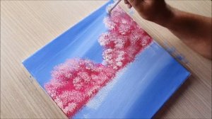 ЗАКОЛДОВАННАЯ ЛАГУНА - Рисовать просто! Живопись акриловыми красками! Шаг за шагом! Для детей и роди