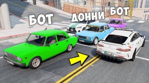 БИТВА ВОРОВ ПРОТИВ КОПОВ В BEAMNG DRIVE! ПРИТВОРИЛСЯ БОТОМ И УГНАЛ ЧИТ ТАЧКУ!