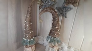 Новогодняя елка из джутового шпагата своими руками