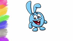 Как нарисовать Кроша из Смешариков | Рисуем героя из мультика Смешарики