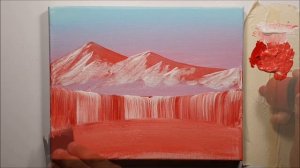 ВОДОПАД -КРАСНАЯ ПЛАНЕТА - Рисование для детей и родителей! - Урок рисования - Акриловая живопись