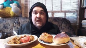 Обжор - мясо с чесноком, луком и морковью | Мукбанг пирожки