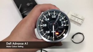 Defi Advance A1 - Vacuum Meter Open Box / Wiring Power / Sensor Wiring & Colour Setting