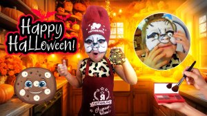 Слова на английском с Лия Boom ХЭЛЛОУИН печенья и аквагрим Видео для детей Лия Бум Смешная история