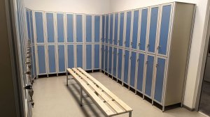 Оборудование раздевалки завода по производству мягких сыров «UNAGRANDE» шкафами «AQUALOCKER»