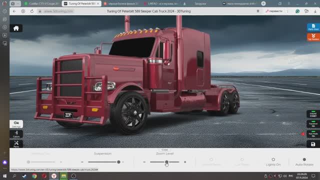 Peterbilt 589 Sleeper Cab тюнингую одну из лучших американских грузовиков в 3dtuning,