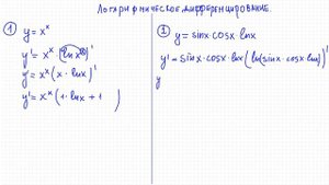 Производные №3. Логарифмическое дифференцирование