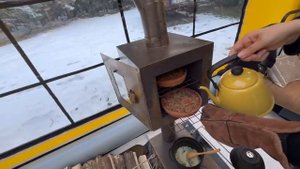 YENİ KAPSÜL ÇADIRIMIZLA KARDA KAMP Atiki в крутой палатке и месте.