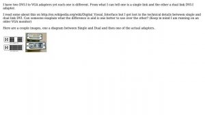 DVI-I - Single Link vs Dual Link (2 Solutions!!)