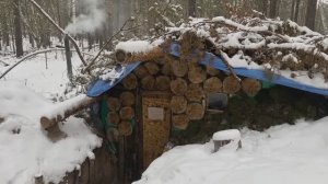 ВОЛШЕБСТВО ПЕРВОГО СНЕГА ❄️ ДОМОВОЙ ВЕРНУЛСЯ В ЗЕМЛЯНКУ 🏡 КОМФОРТНАЯ ЖИЗНЬ В ЛЕСУ 🌳