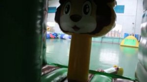 Надувной батут "Слоник в сафари" 9*6.2*6,5 м - видео обзор