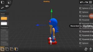 Как сделать Соника в Prisma 3D.