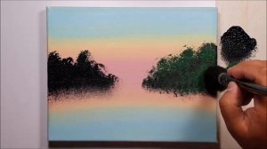 ЗАКАТ В ГОЛУБОЙ ЛАГУНЕ - Рисование для детей и родителей! - Урок рисования - Акриловая живопись