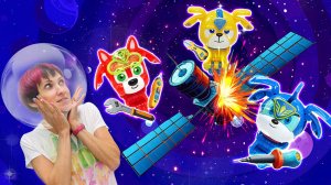 Маша Капуки отправляет спасателей чинить спутник! Мегащенки летят в космос! Игры в игрушки для детей