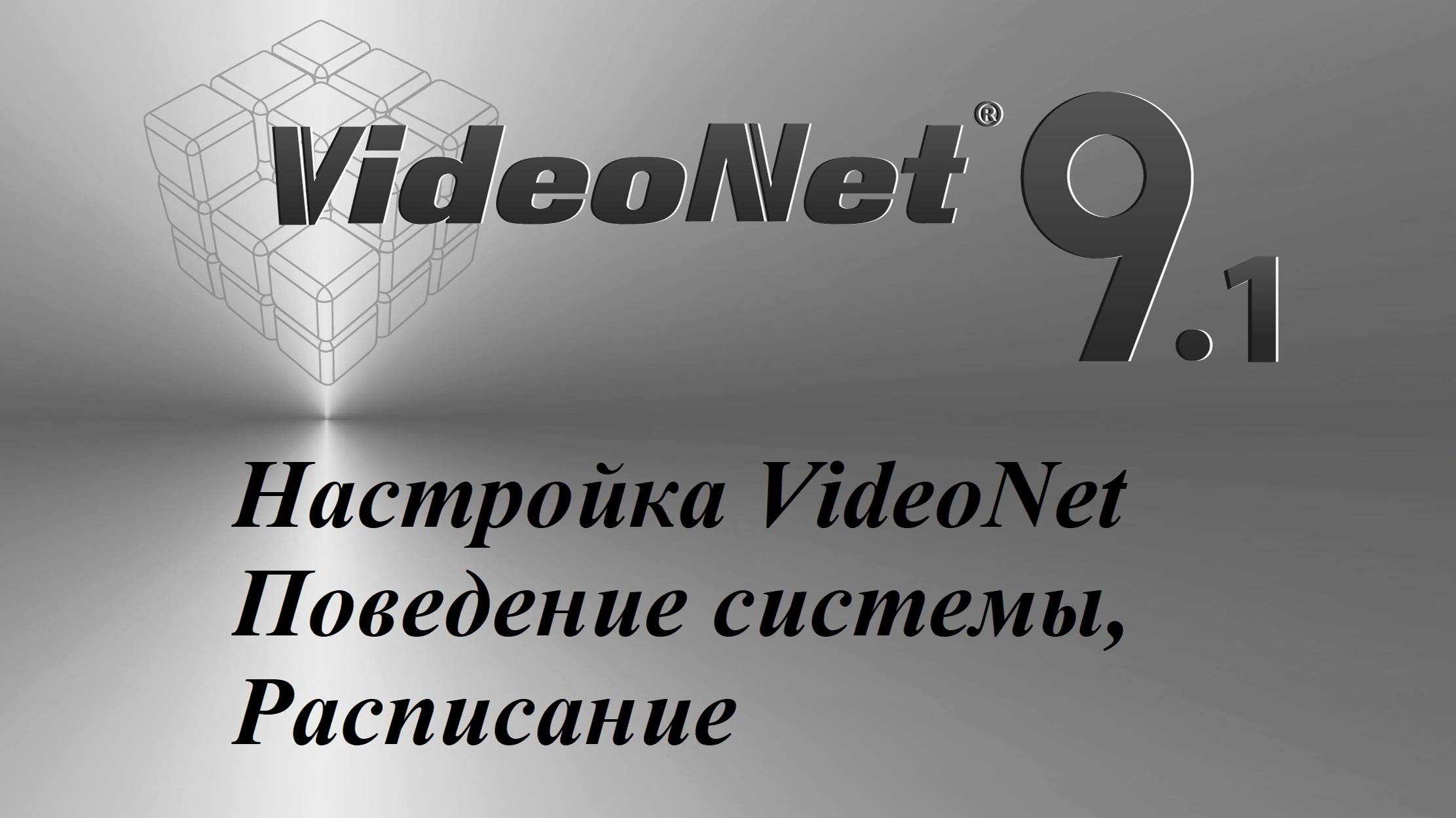 Настройка VideoNet - "Группа страниц, Поведение системы, Расписание"