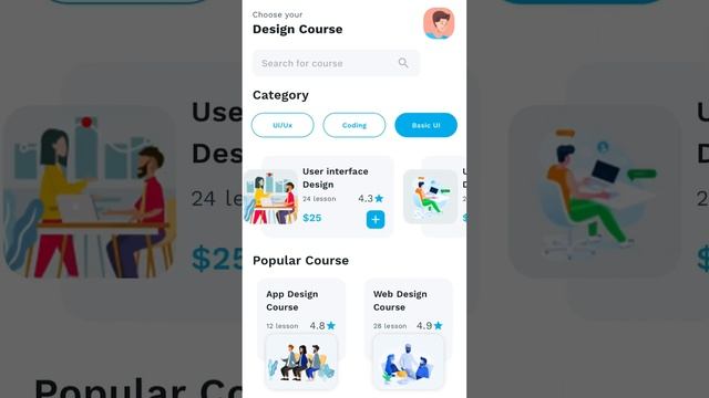 Flutter Design Course App