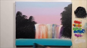 ВОДОПАД ЖИЗНИ -Уроки Рисования акриловыми красками! Для детей и родителей! Рисуем вместе!
