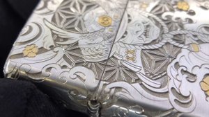 Ручная гравировка, zippo . Самурай !