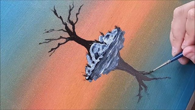 ПРОСТАЯ ПОКРАСКА- Рисование акриловыми красками! Шаг за шагом! Для детей и родителей!
