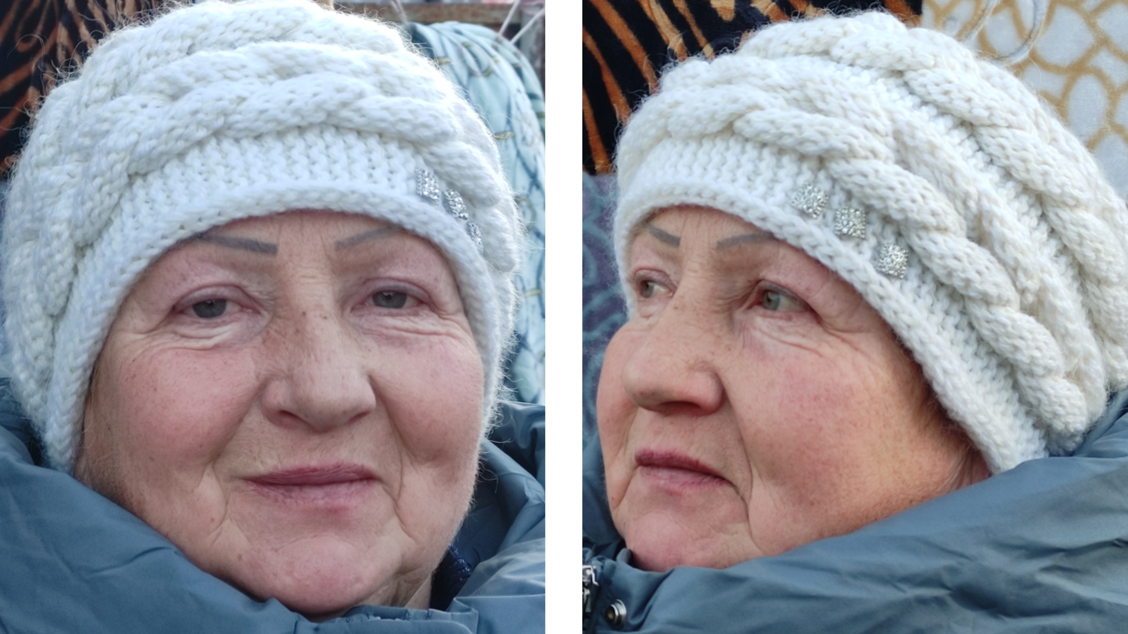 Шапка с косичками