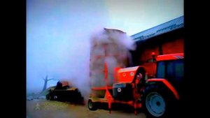 Зерносушилка мобильная AGREX PRT 120 M в работе