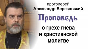 Проповедь о грехе гнева и христианской молитве (2024.11.08). Протоиерей Александр Березовский